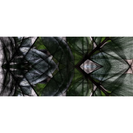 Зеленый цветок. Современная абстрактная картина New Media, распечатанная на холсте, подписанная и пронумерованная