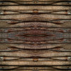 Brown symmetry. Modern abstract painting New Media in ethnic style, canvas print, signed and numbered